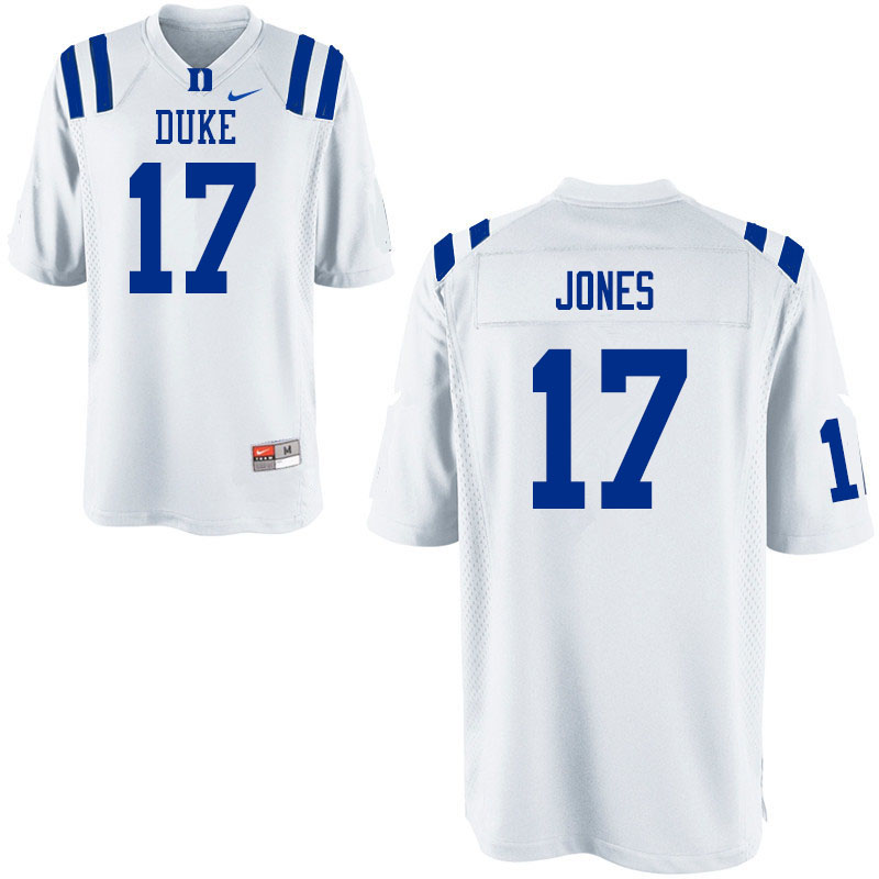 Men #17 Daniel Jones Duke Blue Devils College Football Jerseys Sale-White